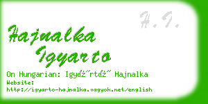 hajnalka igyarto business card